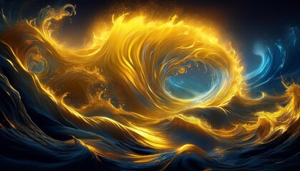 Wall Mural - abstract fractal background with fire