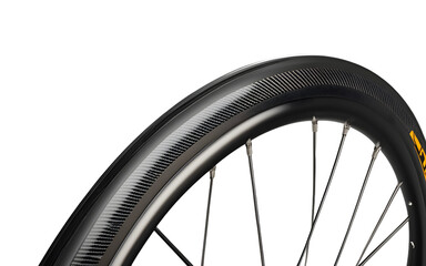 Poster - A lightweight carbon fiber road bike wheel, isolated on a empty plain background