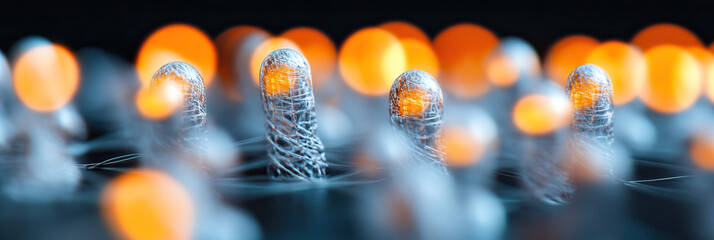 Poster - Close-up Photography of Illuminated Translucent Cylinders