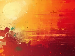 Wall Mural - Vibrant abstract artwork showcasing warm color gradients
