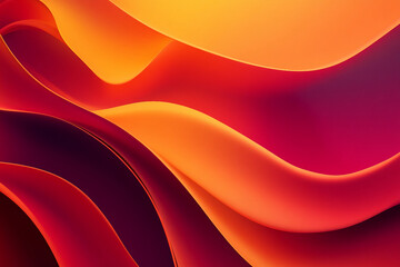 Poster - Elegant 3d abstract sleek wavy background ai generative technology
