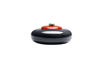 Aufkleber - A modern curling stone with a polished granite finish, isolated on a empty plain background