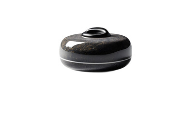 Aufkleber - A modern curling stone with a polished granite finish, isolated on a empty plain background