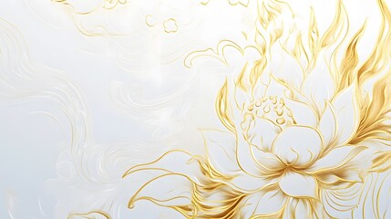 Poster - Soft golden abstract design, flowing lines and shapes creating a warm atmosphere, ideal for modern backgrounds or highlights.