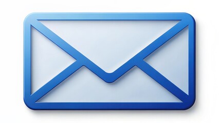 Poster - Blue Envelope Icon on White Background