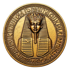 Wall Mural - ancient egyptian coin bronze money representation.