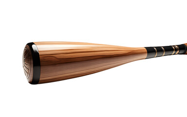 Leinwandbilder - A professional baseball bat made of polished wood, isolated on a empty plain background