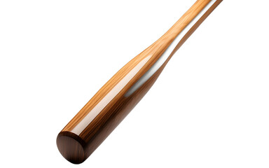 Leinwandbilder - A professional baseball bat made of polished wood, isolated on a empty plain background