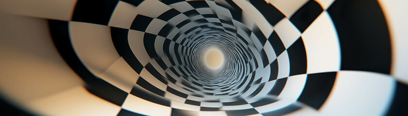 Poster - Dynamic squares create a spiral pattern on a vibrant background for visual impact
