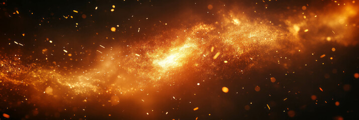 Fototapete - Dynamic abstract particles and light trails create an exciting, vibrant atmosphere