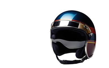 Aufkleber - A sleek bobsled helmet with a chin strap, isolated on a empty plain background