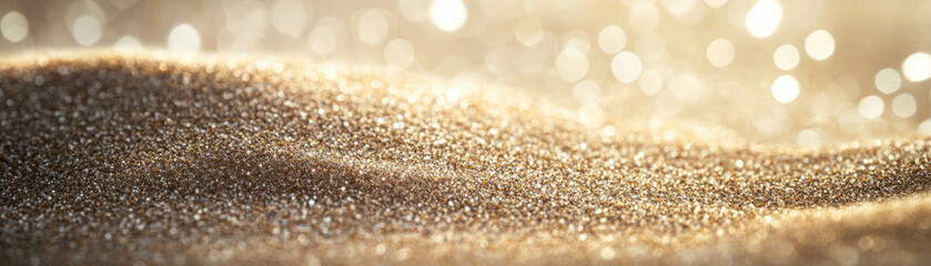 Poster - Blurred sand texture with shimmering highlights creating a depth of field effect