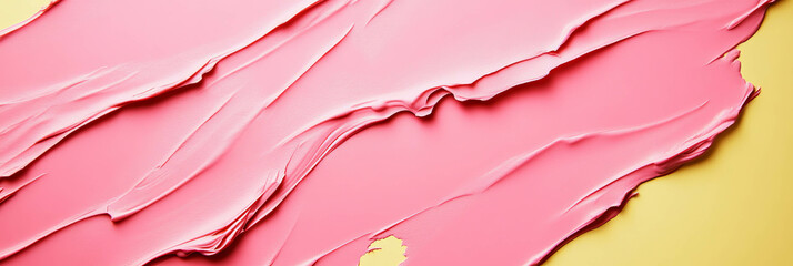 Poster - Bright crimson texture on a light yellow background creating a vibrant visual contrast