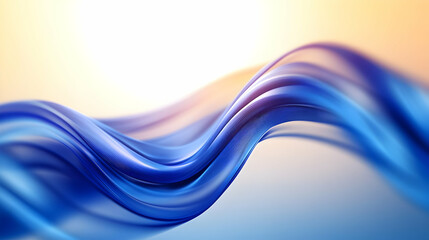 Poster - An abstract representation of smooth blue waves, symbolizing flow and tranquility, perfect for design and creative projects.