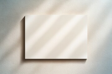 Wall Mural - Softly Textured Blank Billboard Mounted on Light Wall Surface