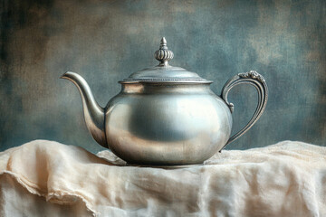 Wall Mural - Antique Silver Tea Pot