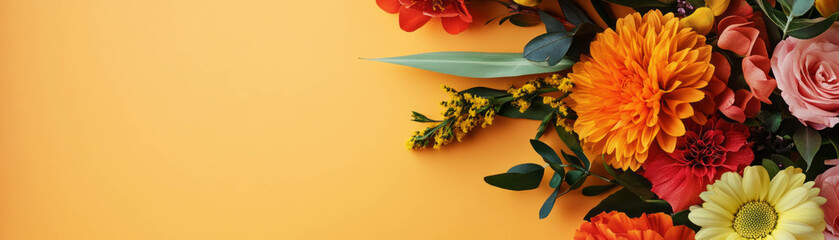 Poster - Bright circular arrangement of abstract flowers featuring varied African textures and shapes