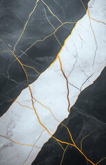 Poster - High resolution digital illustration of marble texture with golden veins, showcasing blend of dark and light colors. elegant design adds luxurious touch to any space