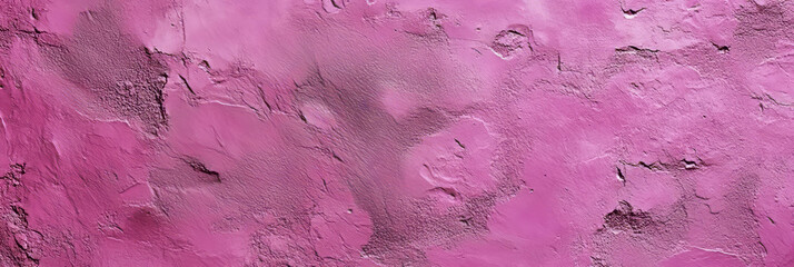 Poster - Deep magenta cement wall texture with rough finish on light pink background