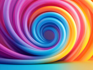 Poster - A vibrant swirl of colorful gradients, creating a visually striking and dynamic background design for creative projects.