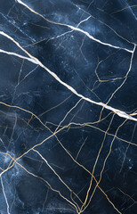 Poster - Black and white marble texture with golden veins, creating luxurious and elegant appearance. Ideal for backgrounds, wallpapers, or design projects