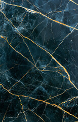 Poster - Black and white marble texture with golden veins, showcasing elegant patterns and rich colors. Ideal for interior design and luxury decor
