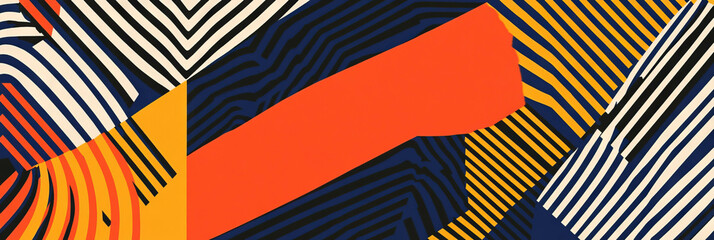 Leinwandbilder - Diagonal lines and geometric patterns create a vibrant background of energy and movement