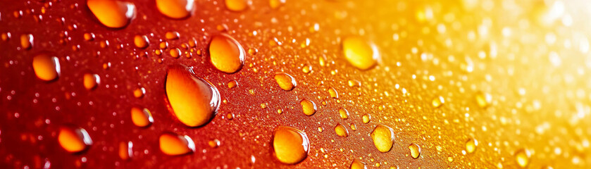 Poster - Droplets condensing on a cold surface creating unique patterns and shapes with a bright backdrop