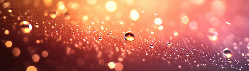 Poster - Droplets on a spider web create intricate patterns with light and shadow in nature's design