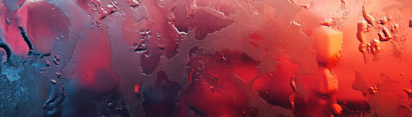 Poster - Droplets on textured glass create a stunning display of color and distortion