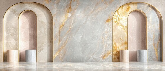 Poster - Elegant interior design inspiration modern gallery wall art minimalist aesthetic bright and airy contemporary vibe