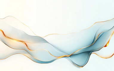 Poster - Abstract background with fluid wave like shapes in soft colors, creating serene and elegant atmosphere. gentle curves and gradients evoke sense of calm and sophistication