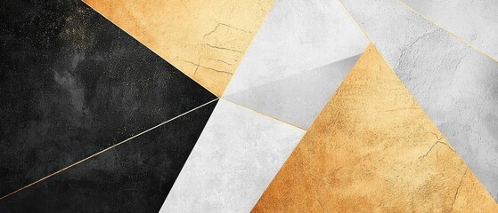 Poster - Geometric abstract art modern gallery digital artwork indoor space elevated perspective design concepts