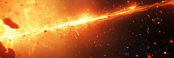 Poster - Dynamic starburst patterns depicting force and energy in radiant explosion