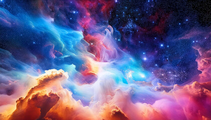 colourful nebula area background