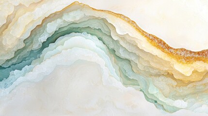Poster - Fluid abstract art in soft pastels contemporary studio digital artwork minimalist design aesthetic appeal