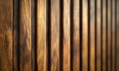 Poster - Detailed Close-up of Warm Brown Wooden Planks with a Vertical Arrangement