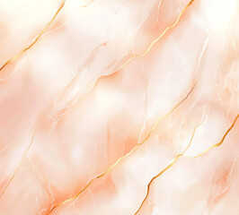 Poster - Peach marble texture with golden lines, creating elegant and luxurious background. Ideal for design projects, wallpapers, and digital art