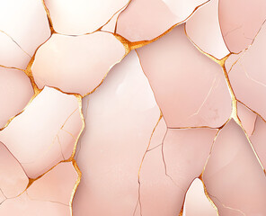 Poster - Elegant pink marble texture with golden cracks, creating sophisticated and modern look. Perfect for backgrounds and design projects