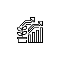 Poster - Growth Chart line icon. Universal creative premium symbol. Vector sign icon logo template. Vector illustration