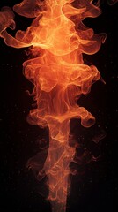 Poster - Abstract flame art displaying vibrant orange flames against a dark background, creating a dynamic and energetic visual.