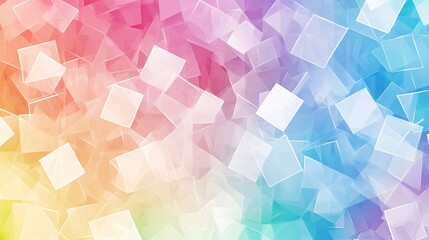 Aufkleber - An abstract background featuring a vibrant blend of soft pastel colors and overlapping translucent squares.