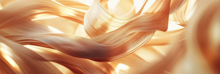 Leinwandbilder - Intertwined ribbons flowing gracefully in a bright backdrop suggest freedom and movement