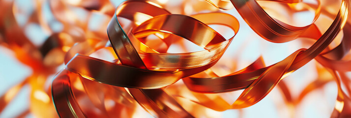 Poster - Intertwined ribbons and flowing shapes create a vibrant visual of movement and flexibility
