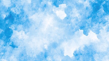 Aufkleber - A serene blue abstract watercolor texture, evoking calmness and tranquility.