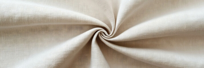 Poster - Light beige cotton fabric with calico weave and simple texture for versatile use