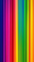 Aufkleber - Colorful abstract vertical stripes in a gradient of vibrant hues, including pink, orange, yellow, green, and blue.
