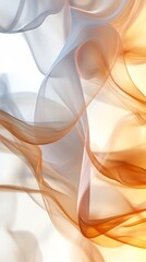 Poster - Abstract swirling smoke textures in warm tones of orange and gray, creating a dynamic and fluid composition.