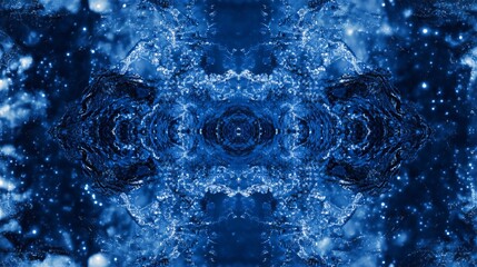 Aufkleber - Abstract blue cosmic texture resembling a vast universe filled with stars and swirling galactic patterns.