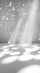 Poster - A mesmerizing display of shimmering lights and beams creating an ethereal atmosphere.